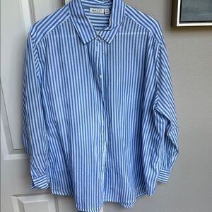 MASAI 100% cotton blue/white stripe button down - medium
